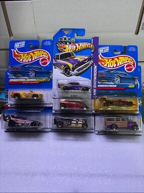 Hot wheels blue cards lot of 7 Assorted Colors